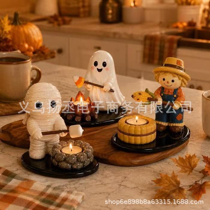 Cross-border new product Halloween Campfire Tealight Holder Halloween campfire tealight holder