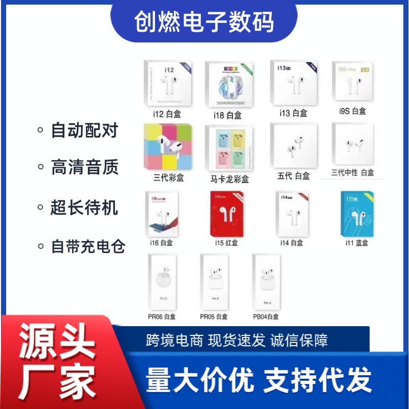 i12 Bluetooth Earphones inpods12 Macaron i7s i9s i11 pro4 pro6 Wireless Bluetooth Earphones