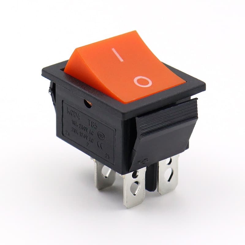 KCD4 Rocker Switch High Current 20A Toggle Copper Silver Contact Power Button 4-Pin with Light 6-Pin 2-Position 3-Position 16A