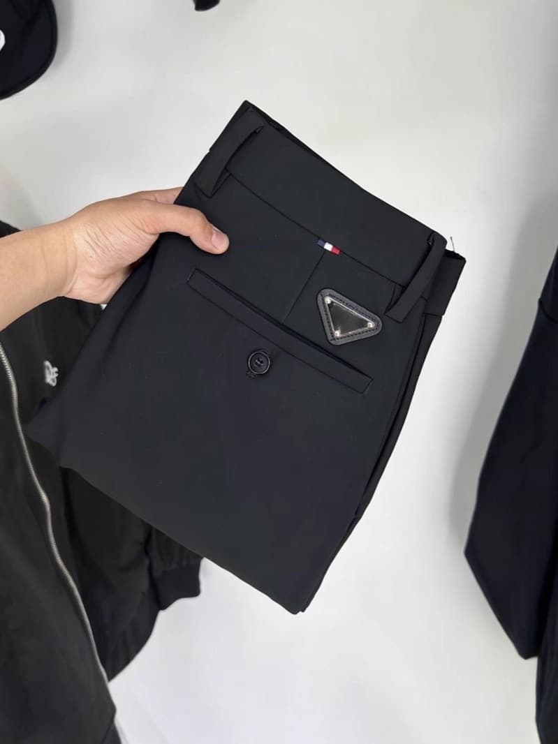 Light Luxury Men's Business Casual Straight-Leg Pants, High-Quality Minimalist Gentleman Dress Trousers, Fashionable Tapered Long Pants