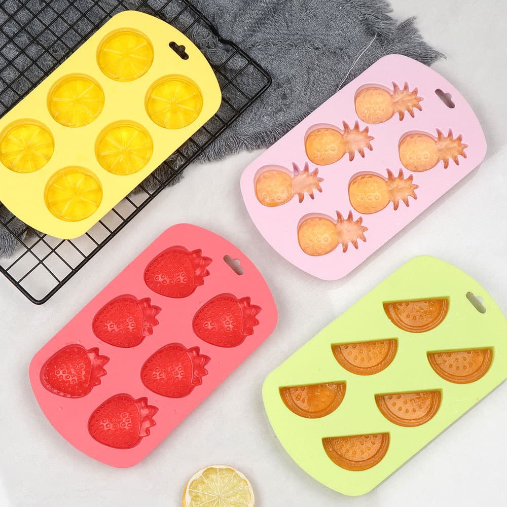 Silicone Ice Cube Mold Easy Release Home Fruit Gummy Chocolate Cake Ice Mold DIY Scented Candle Mold