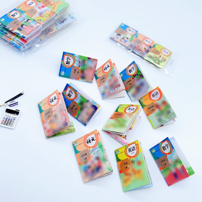 Dollhouse Mini Pocket Volume Two and Two Textbooks Simulation Classroom Accessories Dollhouse Accessories Model BJD