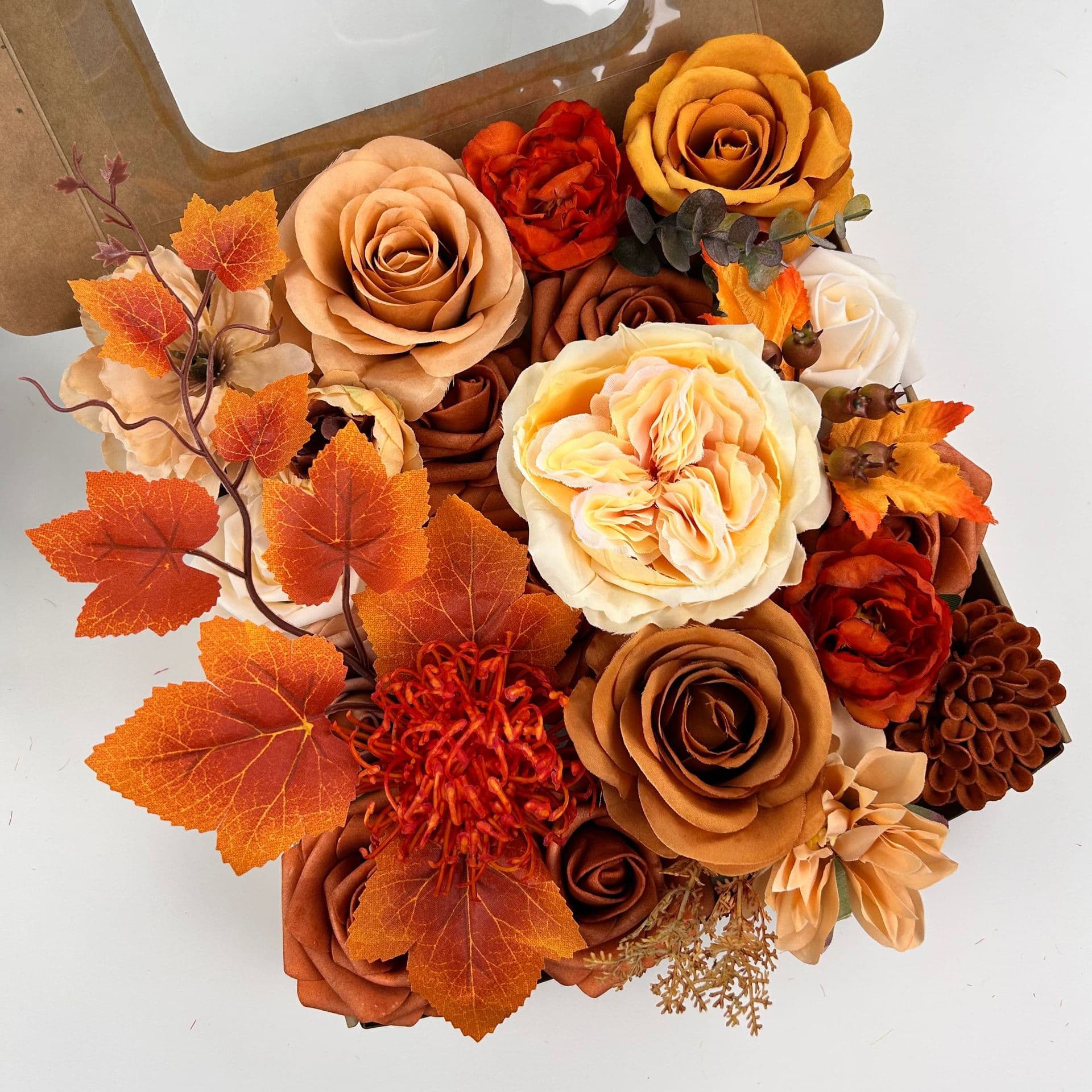 Cross-border Hot-selling Gift Box Flower Amazon New Autumn Maple Leaf DIY Flower Box Wedding Party Bouquet