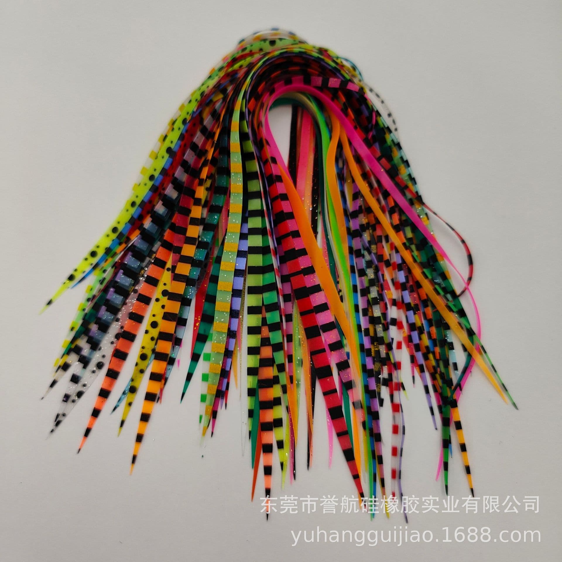 Source factory silicone silk beard lure straight ribbon, 220MM long, good toughness and not easy to break