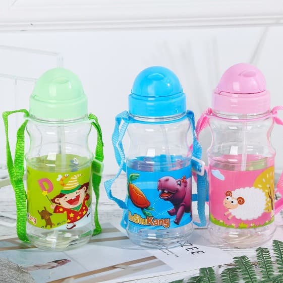Sanrio Kuromi High-Aesthetic Straw Cup Dual-Drink Cartoon Plastic Water Bottle for Kids and Students On-the-Go
