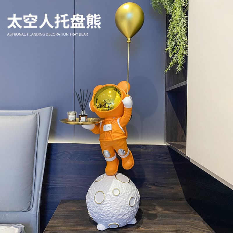 Astronaut Floor Statue - TV Cabinet Side Decor for Hotel, Lounge, Living Room, New Home Gift