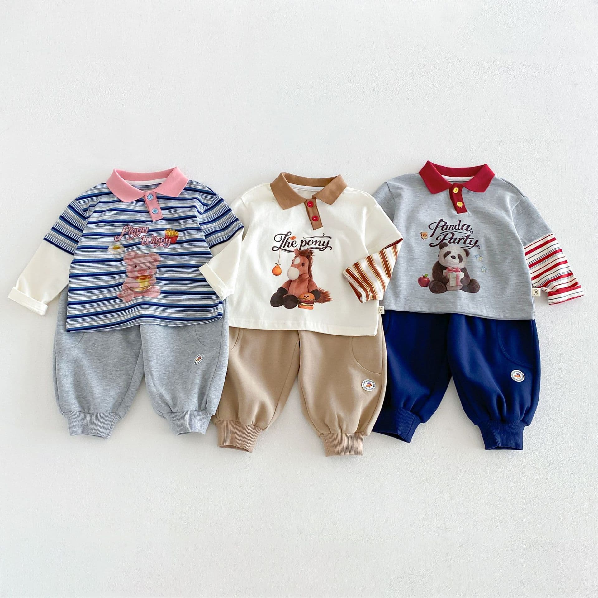 Boys Color-Block Cartoon T-Shirt 2026 New Autumn Baby Letter Print Base Layer Kids Top zqy6117