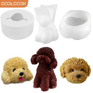Mold Cross-border Silicone Mold Cool Animal Three Kitchen Aroma Candle 3D Head Teddy Dog Teddy 3D