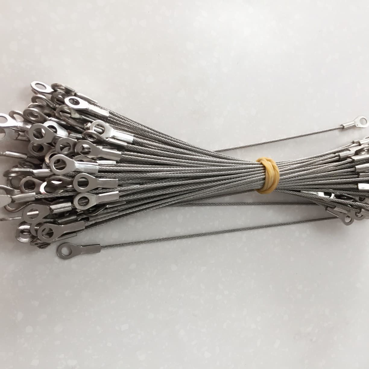 304 Stainless Steel Terminal Steel Wire Rope, Lighting Fittings Pressed Steel Wire Rope Connector Anti-Rust Fastening Double-Ended
