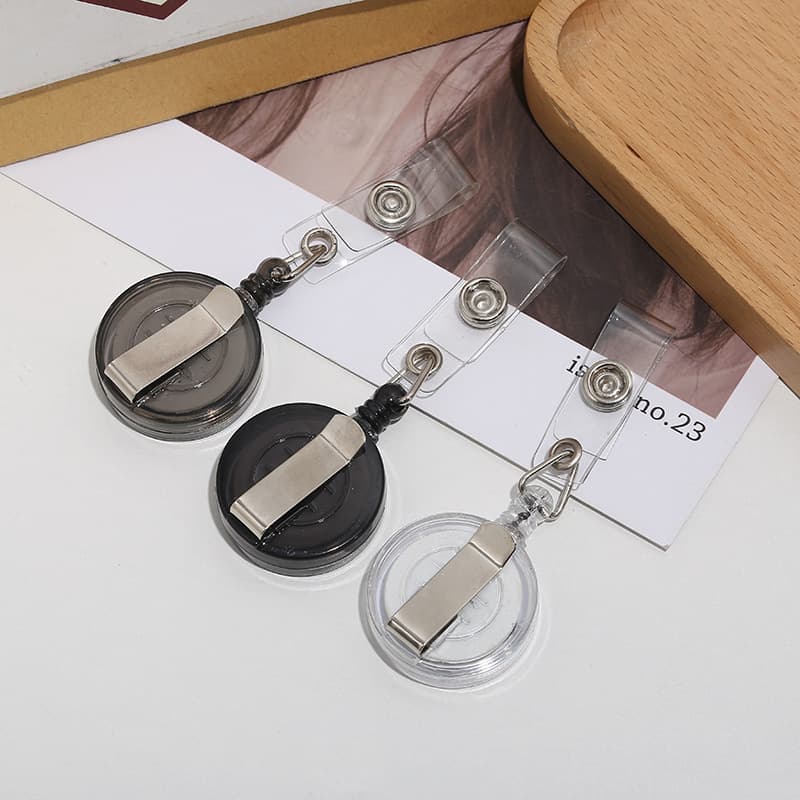 Transparent Pull-Tab, Outdoor Solid Color Pull-Tab, Retractable Clip, Cord Puller, Badge Clip