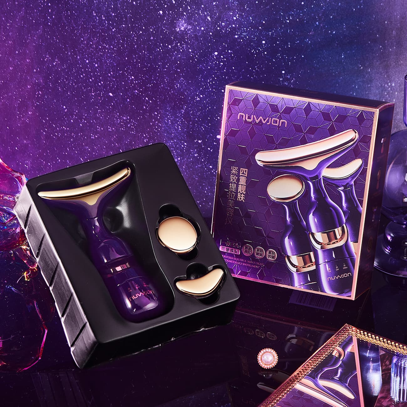 4D Skin Firming and Lifting Beauty Device, Works with Skincare Products to Enhance Absorption and Lifting