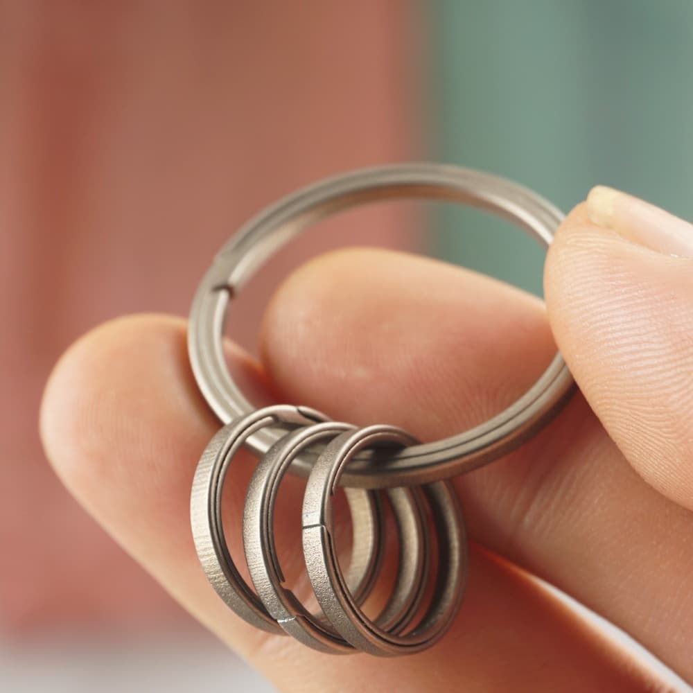 Titanium Alloy Key Ring Side Push Ring Metal Key Ring Multiple Specifications Car Key Ring TC4