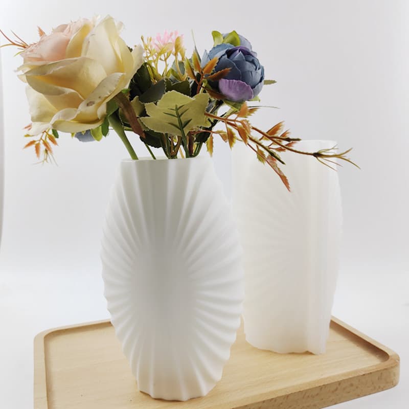Hengzhi New Shell Texture Vase Silicone Mold DIY Plaster Resin Tool Cross-Border Hot Sale