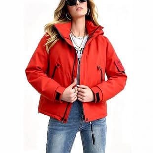 Women's Winter Coat Warm Cotton Military Jacket Thickened Fleece Lining Parka