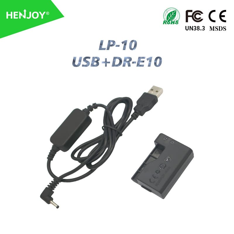 Compatible with Canon LP-E10 USB Simulated Dummy Battery Box ACK-E10 DR-E10 Camera Power Supply