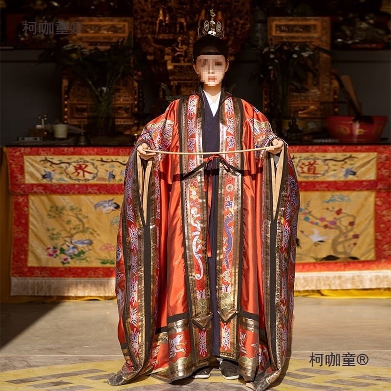 Jiangyi Qinghe Taoist High Priest Robe, Taoist Vestment, Xiaotai Robe, Scripture Robe, Taoist Gown, Mai Taibao Mai Taibao