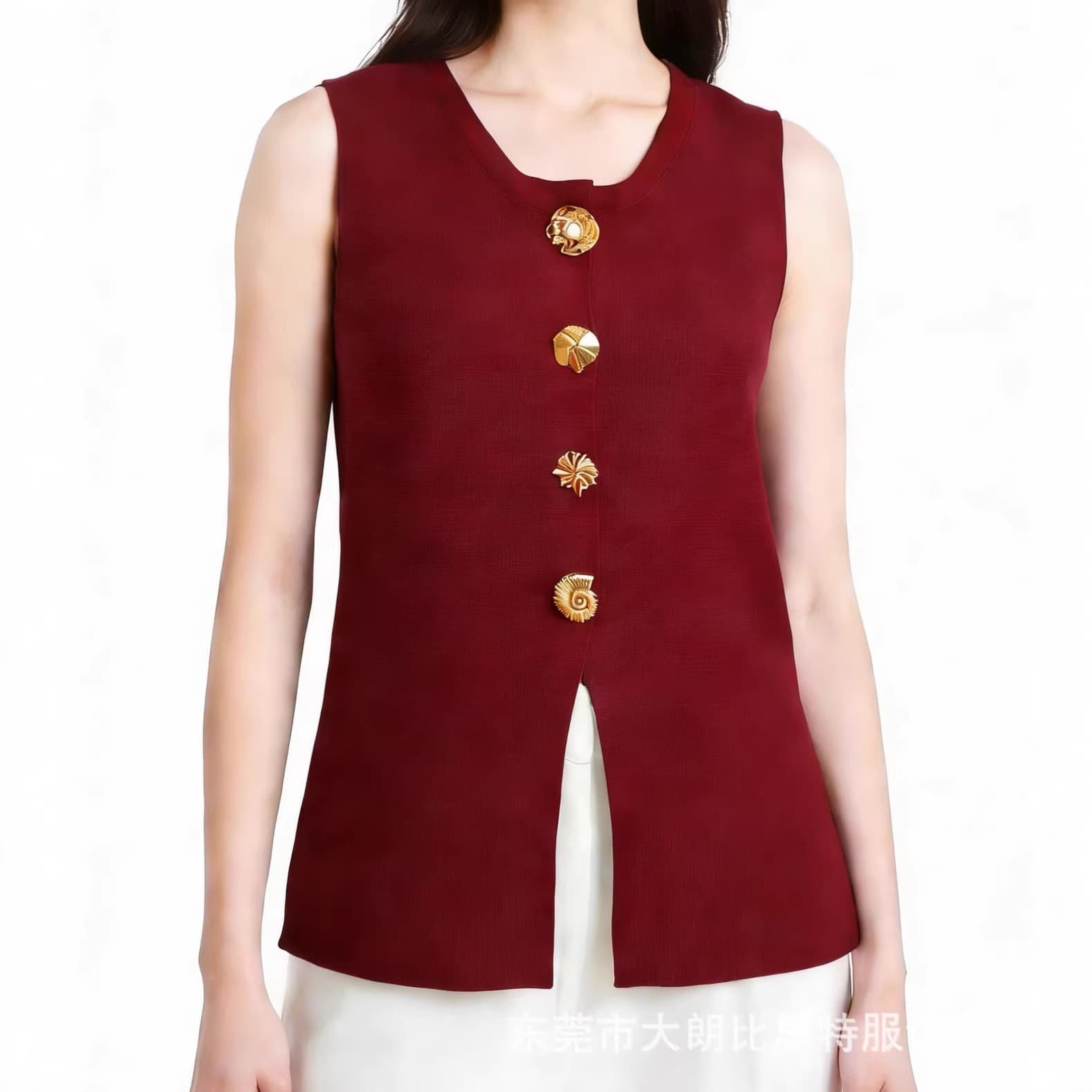 2026 European and American Style Design Single-Breasted Solid Knit Vest Women's Spring Fashion Youthful Chic Sleeveless Top