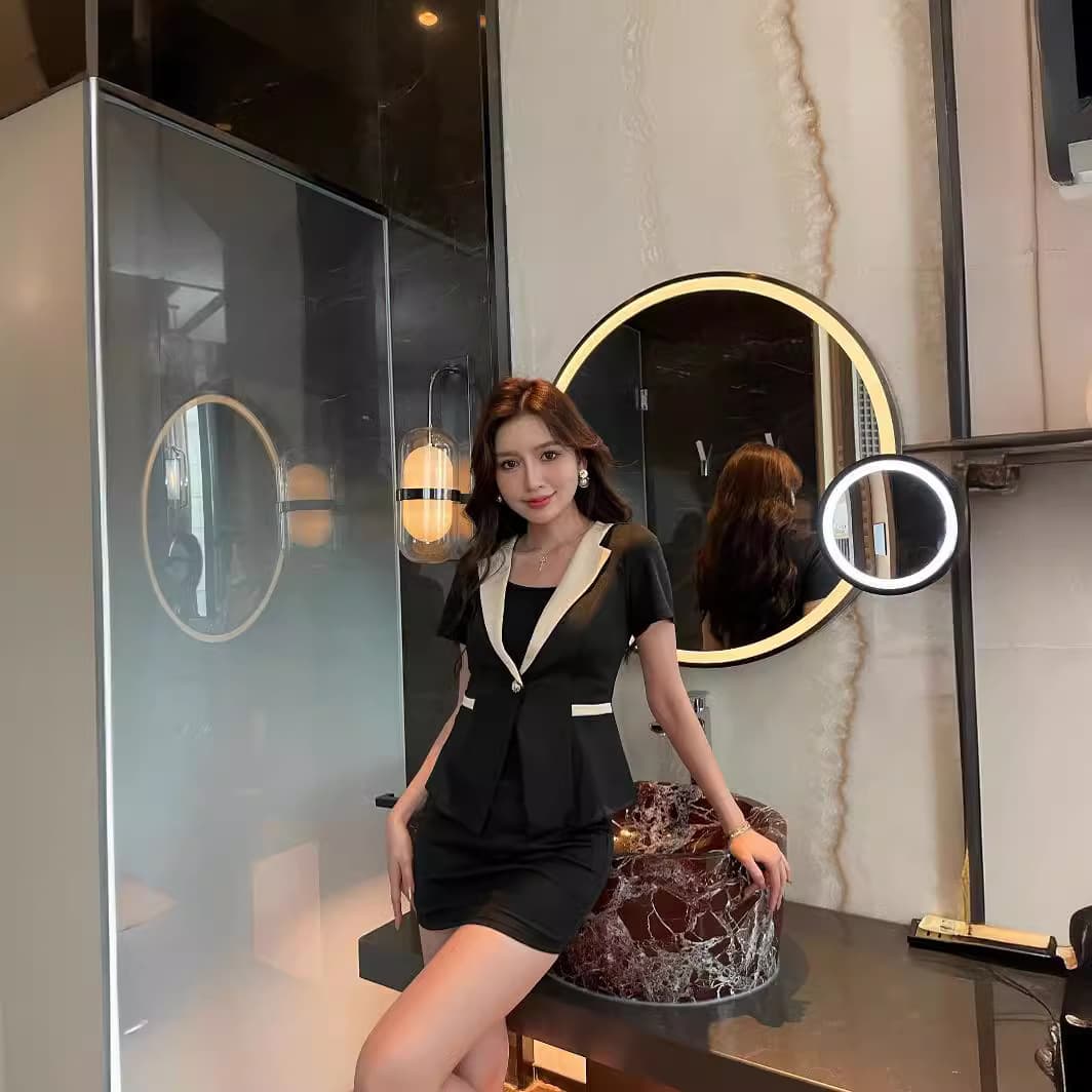 Foot spa technician uniform, hotel foot bath reception, massage wellness center, beauty salon uniform 3021-1