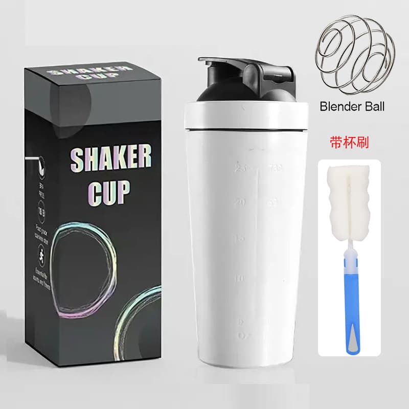 Fitness Shaker Cup Outdoor Stainless Steel Single-Layer Sports Bottle Large Capacity Protein Powder Shake Mixing Water Cup