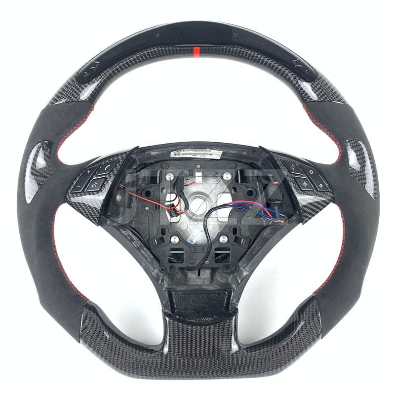 For BMW E60 E63 M5 M6 Modified Carbon Fiber LED Steering Wheel