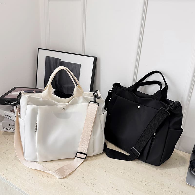 Large-Capacity Nylon Bag for Women 2025 Autumn and Winter New Casual Shoulder Bag Simple Class Work Clothing Crossbody Tote Bag