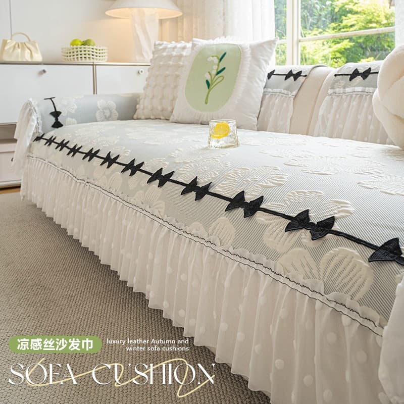 French simple sofa cover one-piece anti-slip 2026 new four-season universal high-end space cotton sofa towel