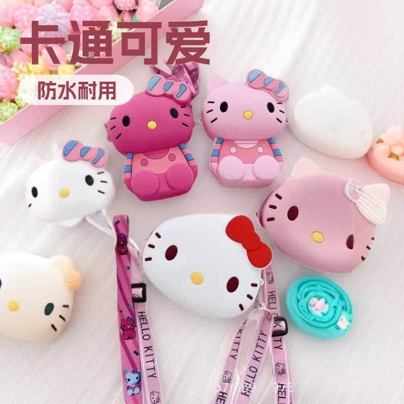 New Cartoon Children's Silicone Coin Purse, Girl's Mini Bag, Cute Small Wallet, Crossbody Bag
