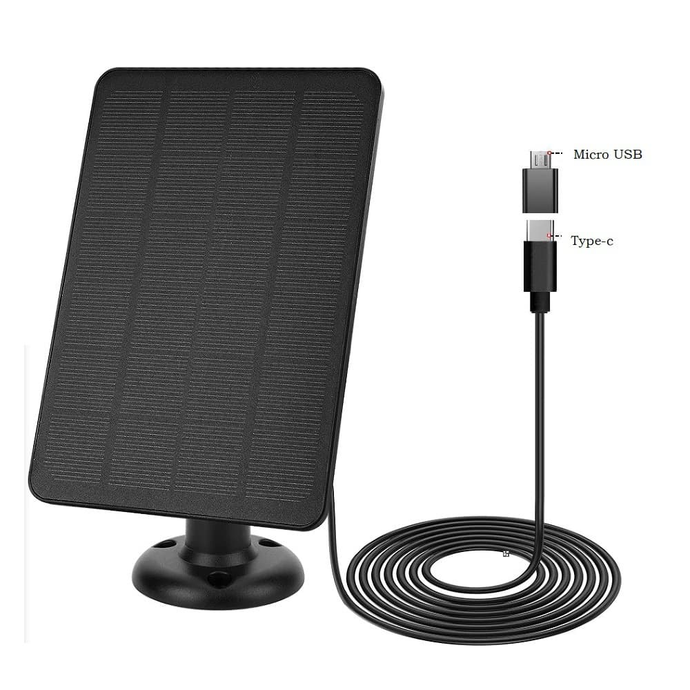 4W 5V solar panel charging board doorbell surveillance camera low power security Type-C to Micro USB