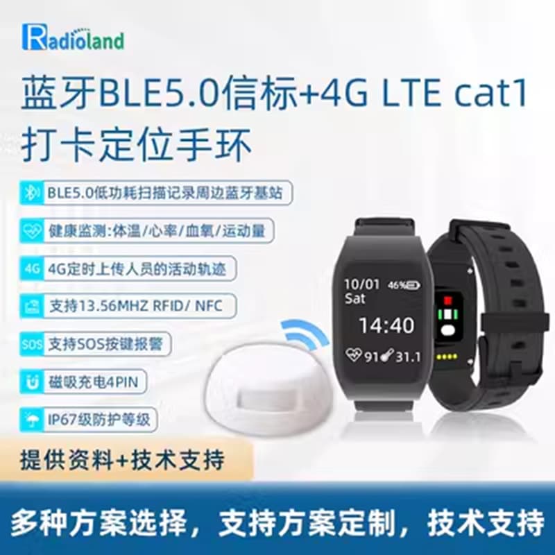 4G Smart Bracelet Heart Rate Blood Oxygen Monitor Bluetooth Tracker GPS Locator for Elderly Students Children with Wristband