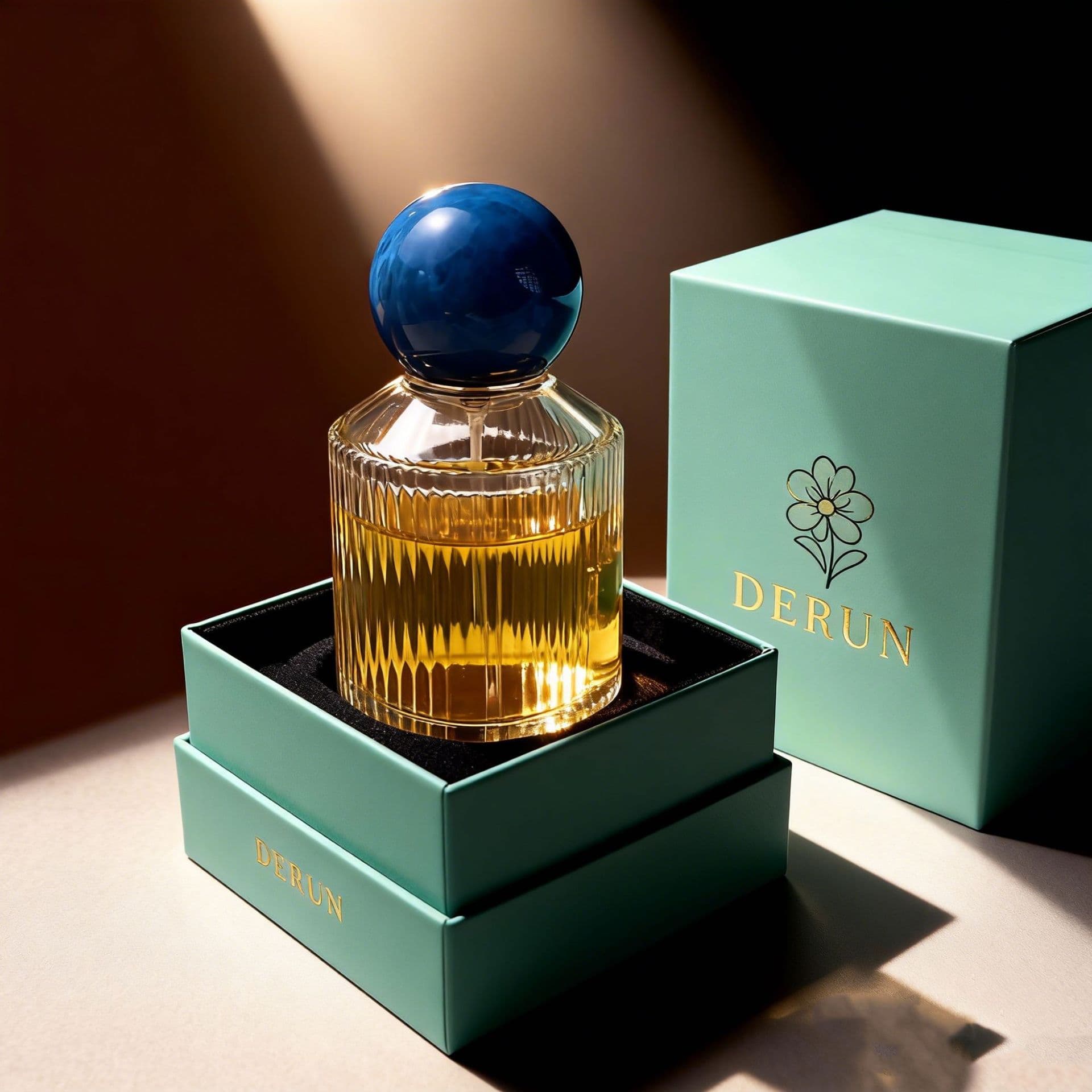 Luxury Perfume Glass Bottle High-End Refillable Portable Large Capacity Cosmetic Press Spray Glass Empty Bottle with Box