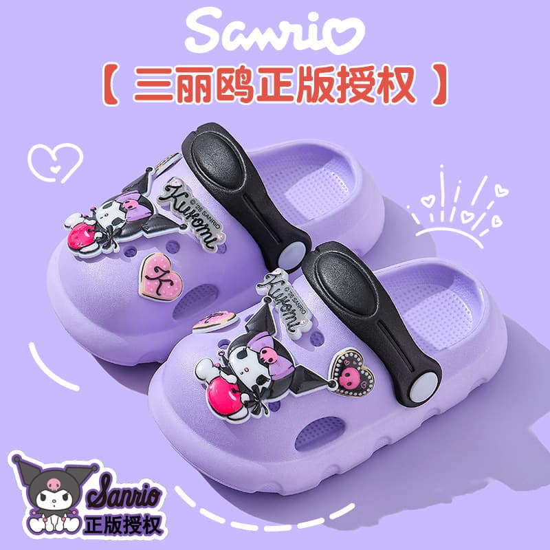 Jieyang Warehouse - Sanrio Kids Summer Slippers, Cloud-like Comfort for Girls, Cartoon Cute Non-slip Indoor Bathroom Soft