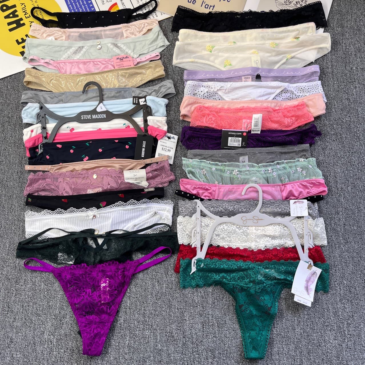 Bulk Export Lingerie Thong G-String European American Fashion Assorted Styles Sexy Comfortable Cotton Gusset