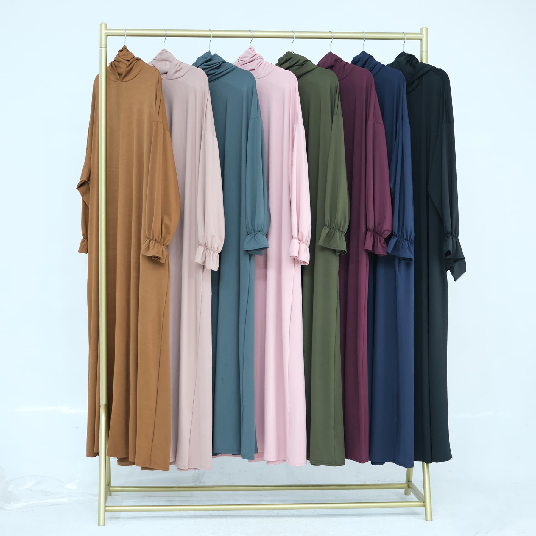 2025 Loriya AliExpress Amazon Dubai Turkey Solid Color Hooded Casual Robe LR958