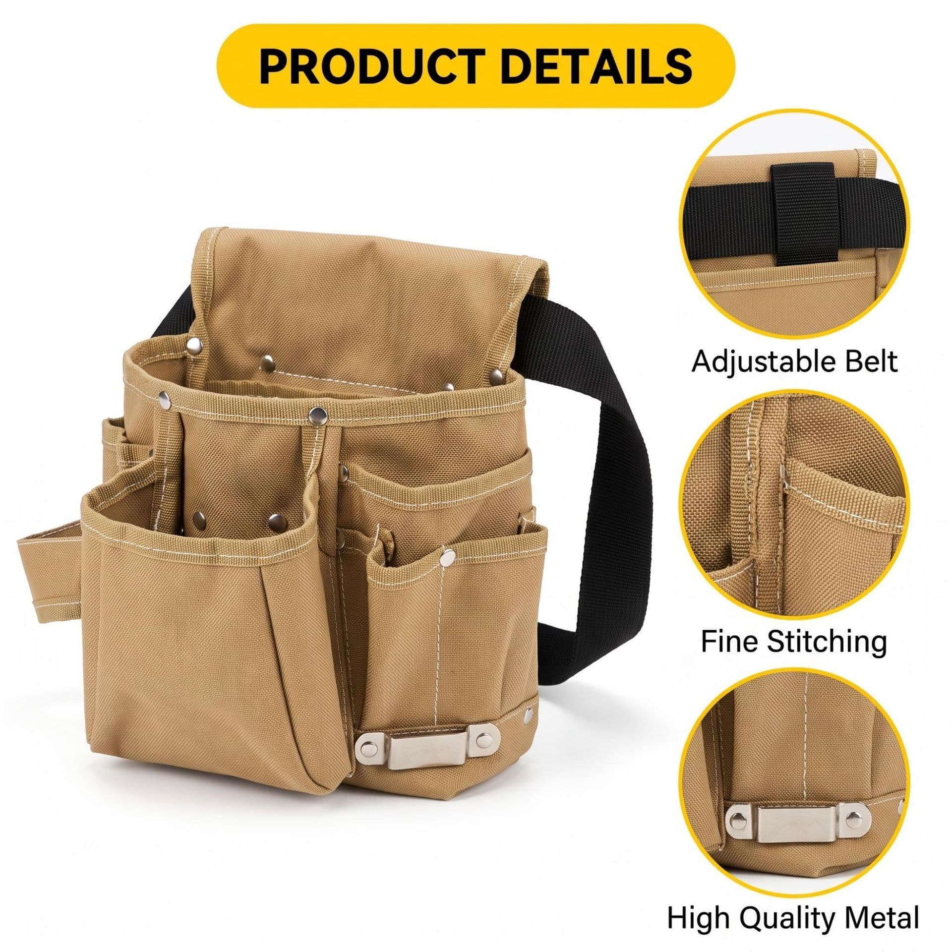 Cross-border multifunctional adjustable portable electrical and woodworking tool belt bag tool storage bag