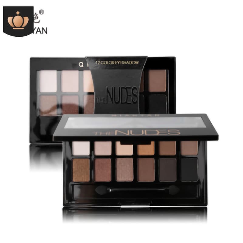 New Makeup Palette Nude Eyeshadow Palette 12 Colors Earth Tone Shimmer Matte Multicolor Beginner Makeup Domestic Brand