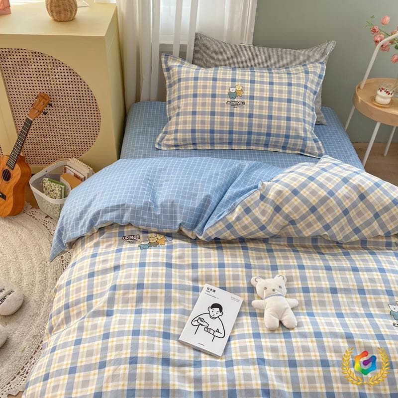 ✅ Single Duvet Cover, Pure Cotton Single Bedding Set for 1.5m Student Dormitory Bed 150x200