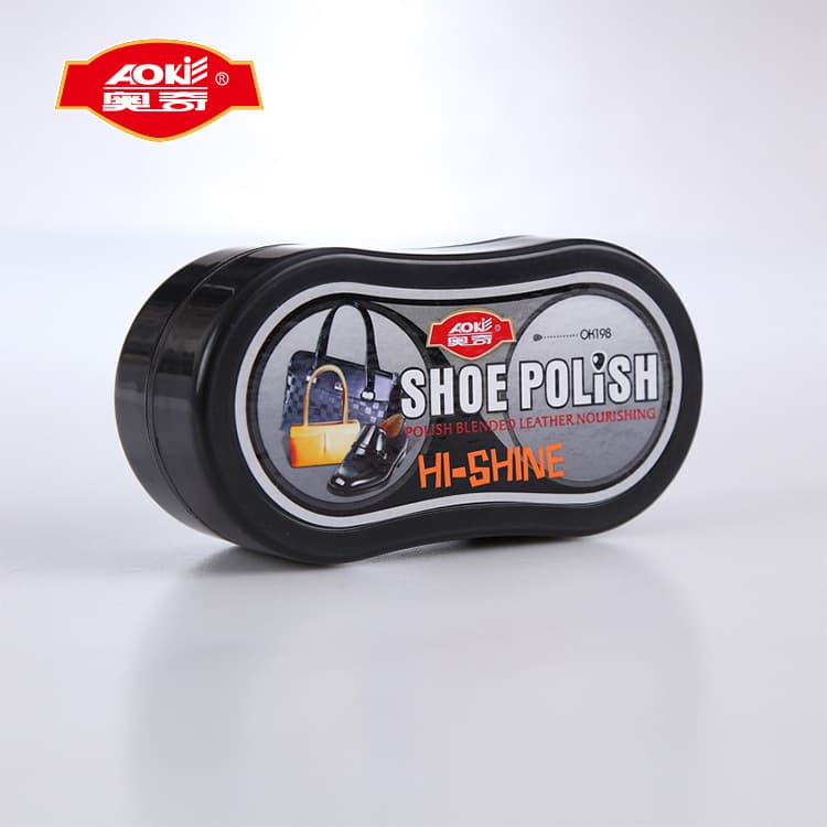 Eight-shaped sponge shoe polish, clean, long-lasting, bright, transparent, colorless shoe wax, black brown, double-sided