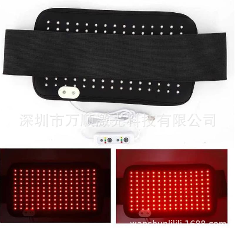 Red Light Therapy Waist Belt Massage Heat Compress Red Light Near Infrared Waist Support