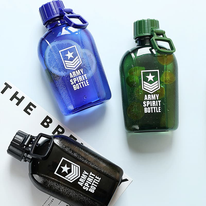 New Plastic Portable Space Cup, Military-Style Outdoor Sports Travel Large Water Bottle, Student Fitness Gift Cup