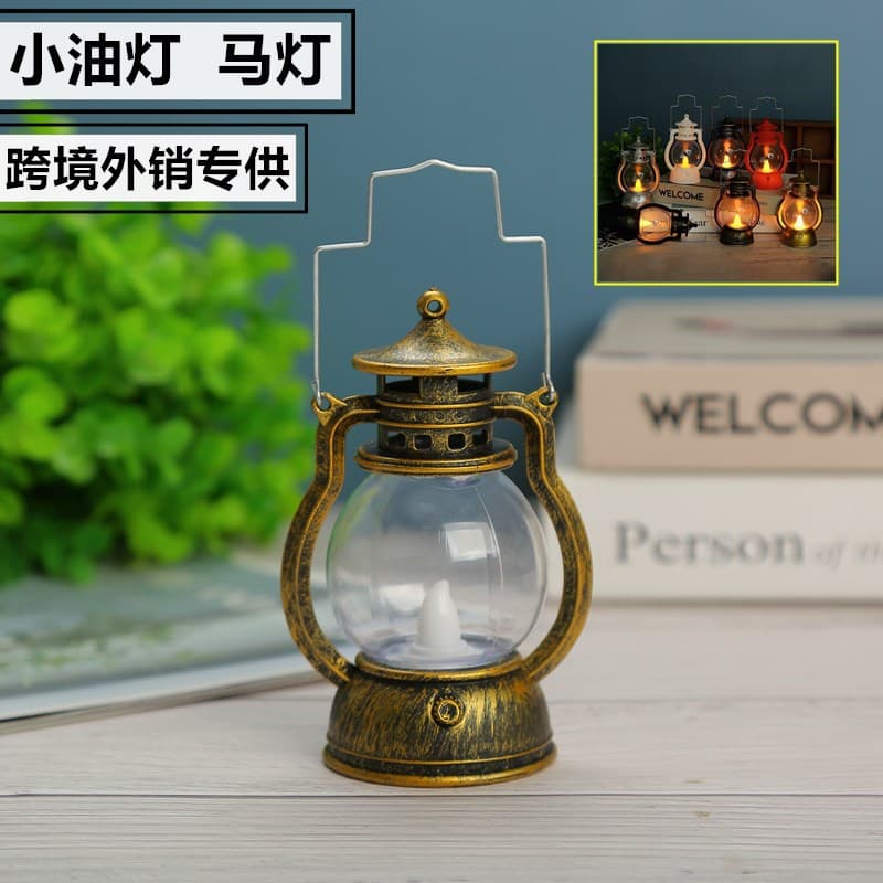 Portable Lantern Palace Lamp, Kerosene Lamp for Script Murder Decor, Atmosphere Scene Setting, Wholesale Funeral and Sacrificial Items