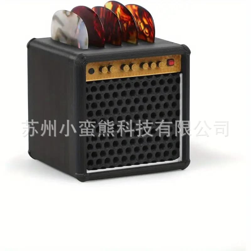 Cross-border Bestseller Guitar Pick Holder Storage Box Accessories Simulation Speaker Desktop Ornament