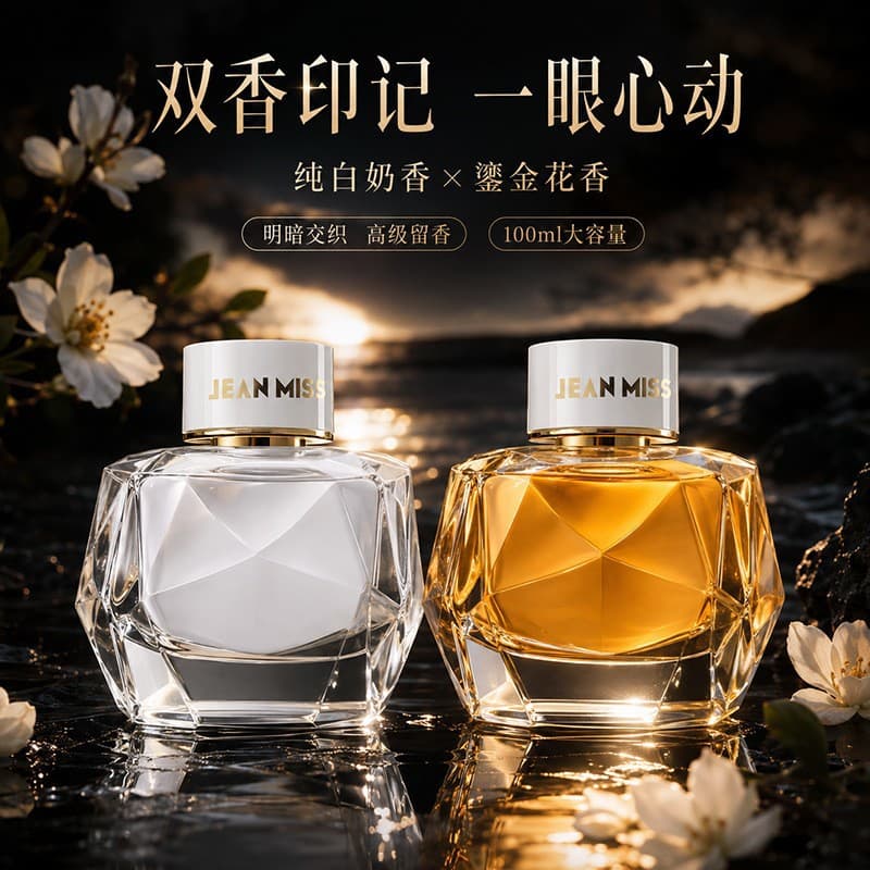 Best-Selling Niche Light Perfume Gilt Imprint Vietnamese Perfume Wholesale Pure White Imprint Women's Perfume Long-Lasting Fragrance