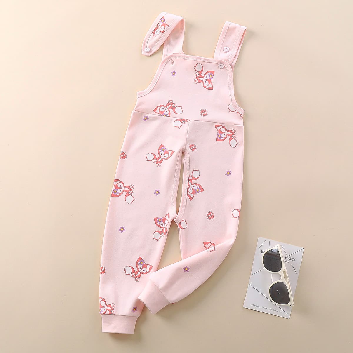 Children's overalls for spring and autumn, kindergarten nap pants, high-waisted baby pants that cover the belly, open crotch home pants for boys and girls
