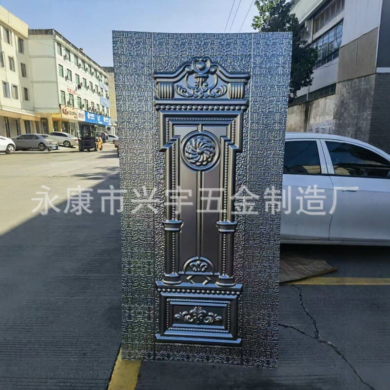 Foreign Trade Factory Metal Embossed Door Skins Door Panels Galvanized Sheets Cold-rolled Sheets Storefronts Source Factory