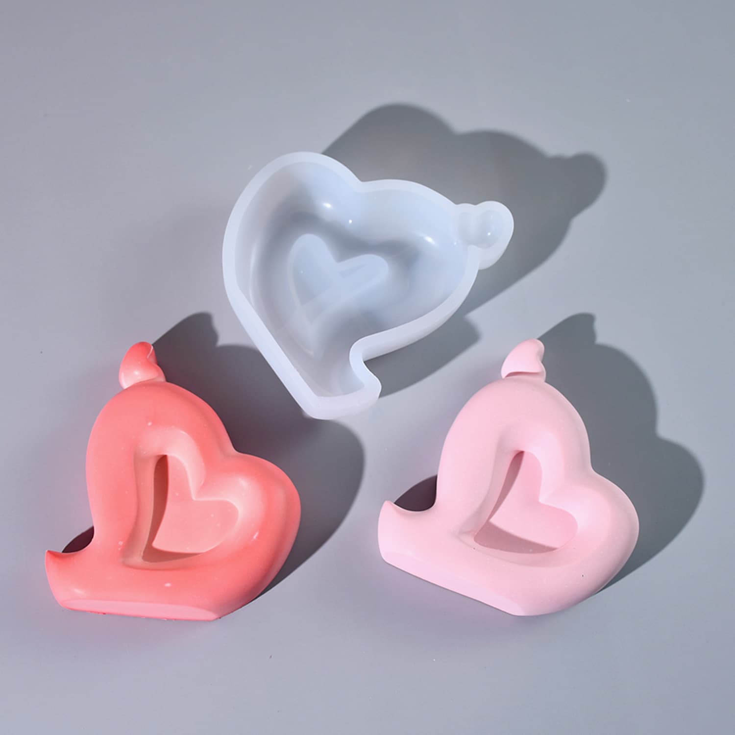 New diy glue mold heart-shaped love table silicone mold Valentine's Day ornaments exclusively for cross-border supply