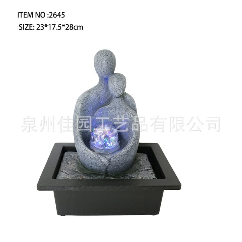 Creative desktop fountain flowing water ornaments art character fountain living room entrance office money-making flowing water ornaments
