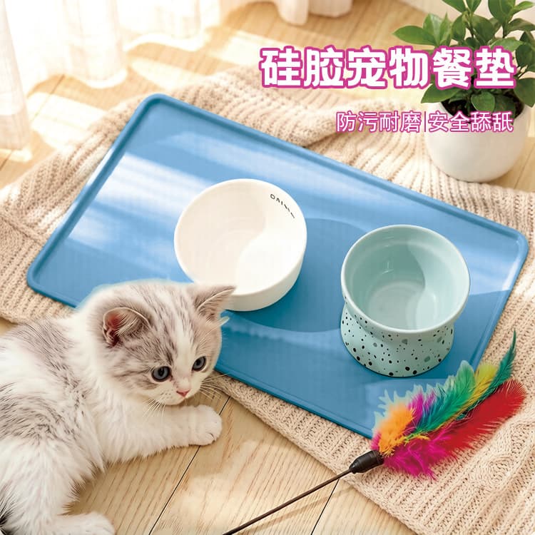 New Cross-Border Silicone Pet Placemat Cat Dog Feeding Mat Anti-Spill Waterproof Non-Slip Pet Cleaning Mat In Stock