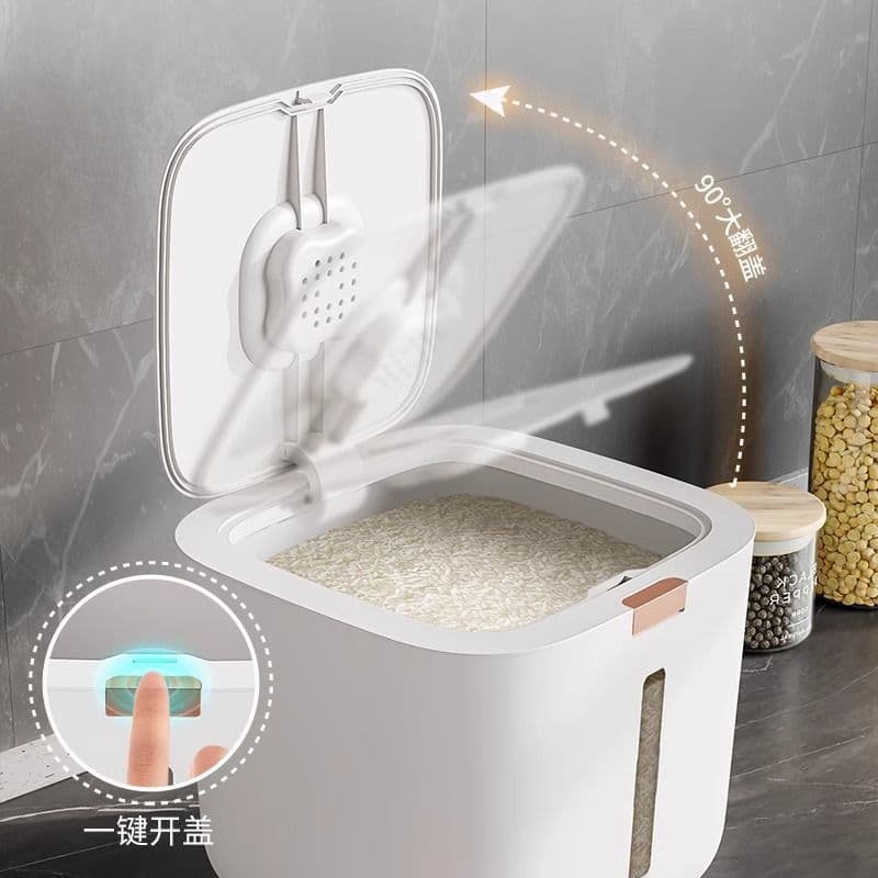 Rice Bucket Home Use Insect-proof Moisture-proof Sealed Rice Container 2024 New Flour Cat Food Storage Canister
