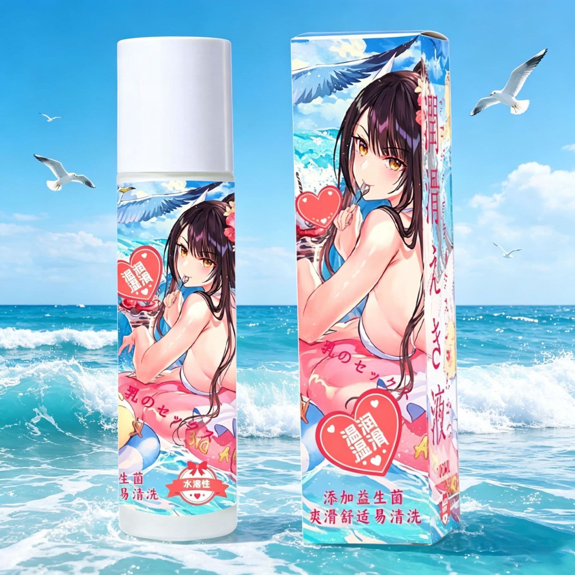 Probiotic Anime Lubricant, 2D Anime Sex Lubricant for Couples, Body Wash-Free Adult Product