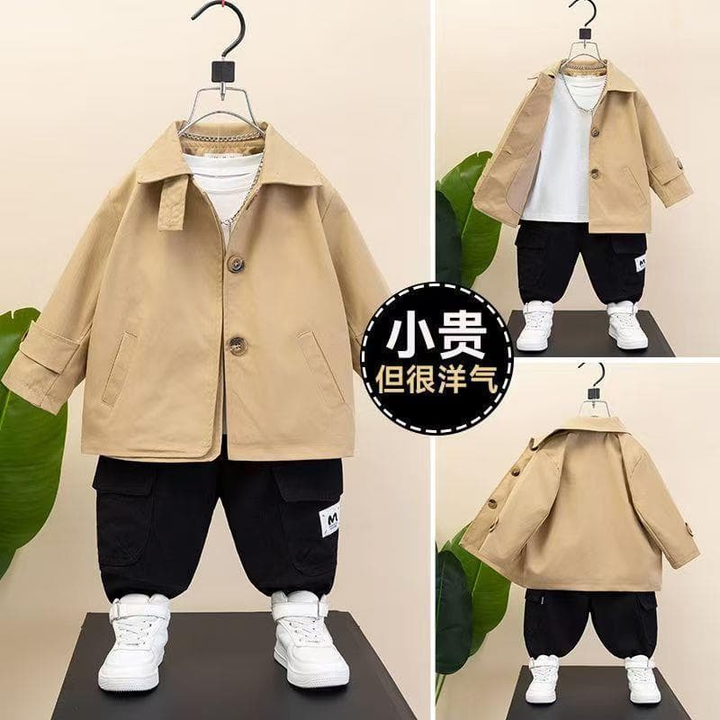 Boys' coat autumn 2026 new style children's fashionable foreign style jacket boys casual spring wear fashionable windbreaker trend